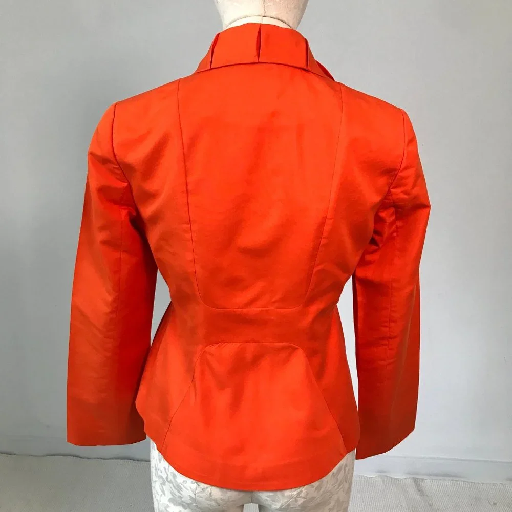 Magaschoni S Silk Cotton 365 Jacket Blazer Orange - Picture 8 of 13